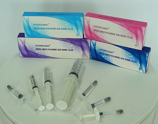 Profesyonel kırışıklık doldurucu 24mg/ml Yüz için Hyaluronik Asit Çapraz Bağlı Sodyum Hyaluronat Enjekte edilebilir